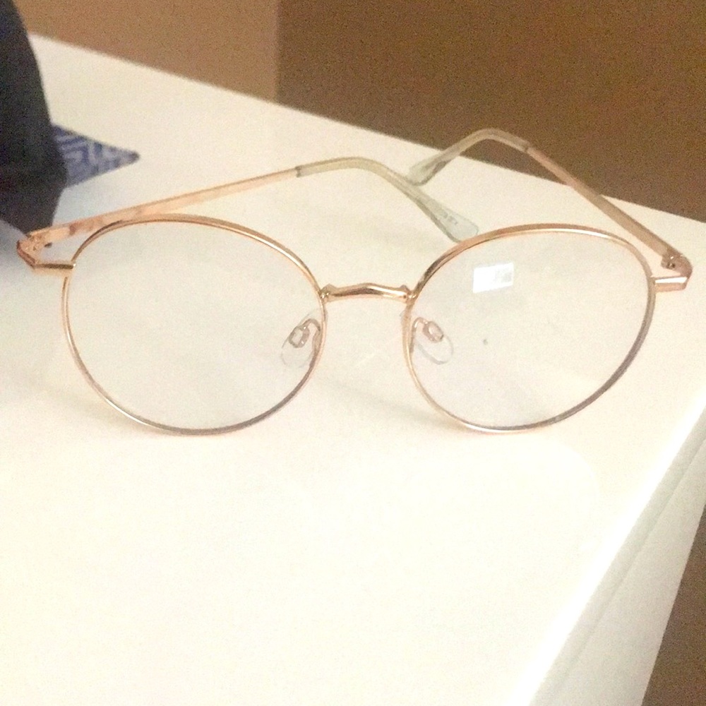 Rose gold non prescription glasses